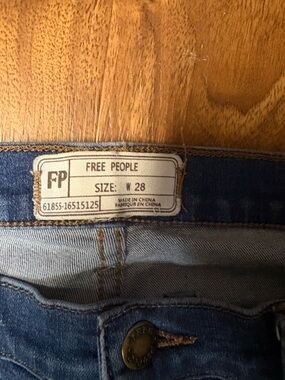Free People Skinny Jeans in Medium Blue Denim